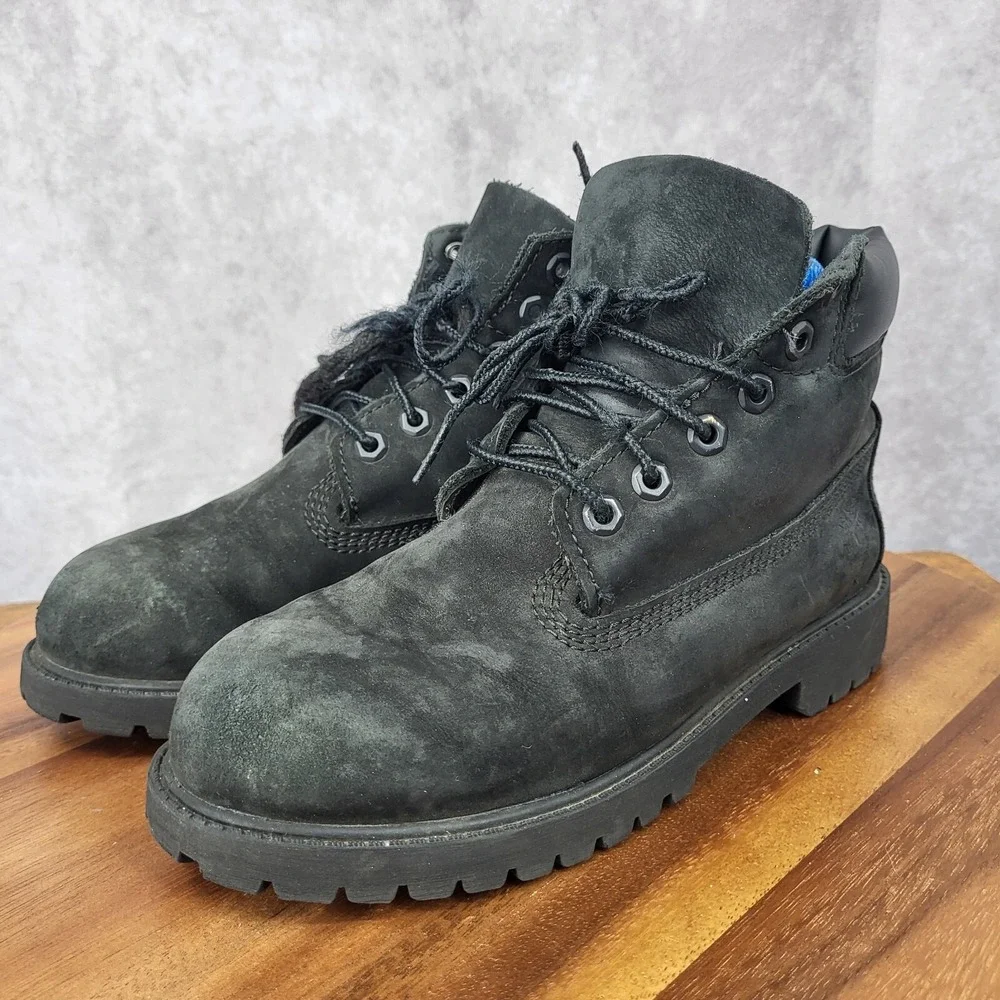 Timberland‎ Boots Youth 3 M Primaloft 200 Gram Black Nubuck Leather Waterproof